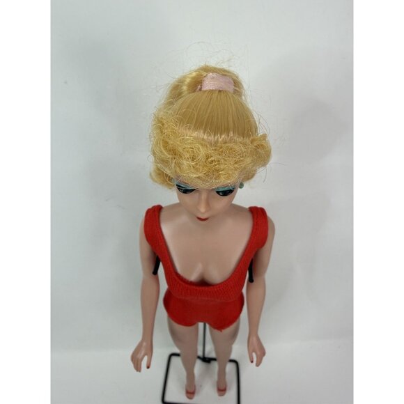 EXCELLENT Vintage 1960s Ponytail Barbie #5/6 #850 Swimsuit Sunglasses Wire Stand - Picture 5 of 16